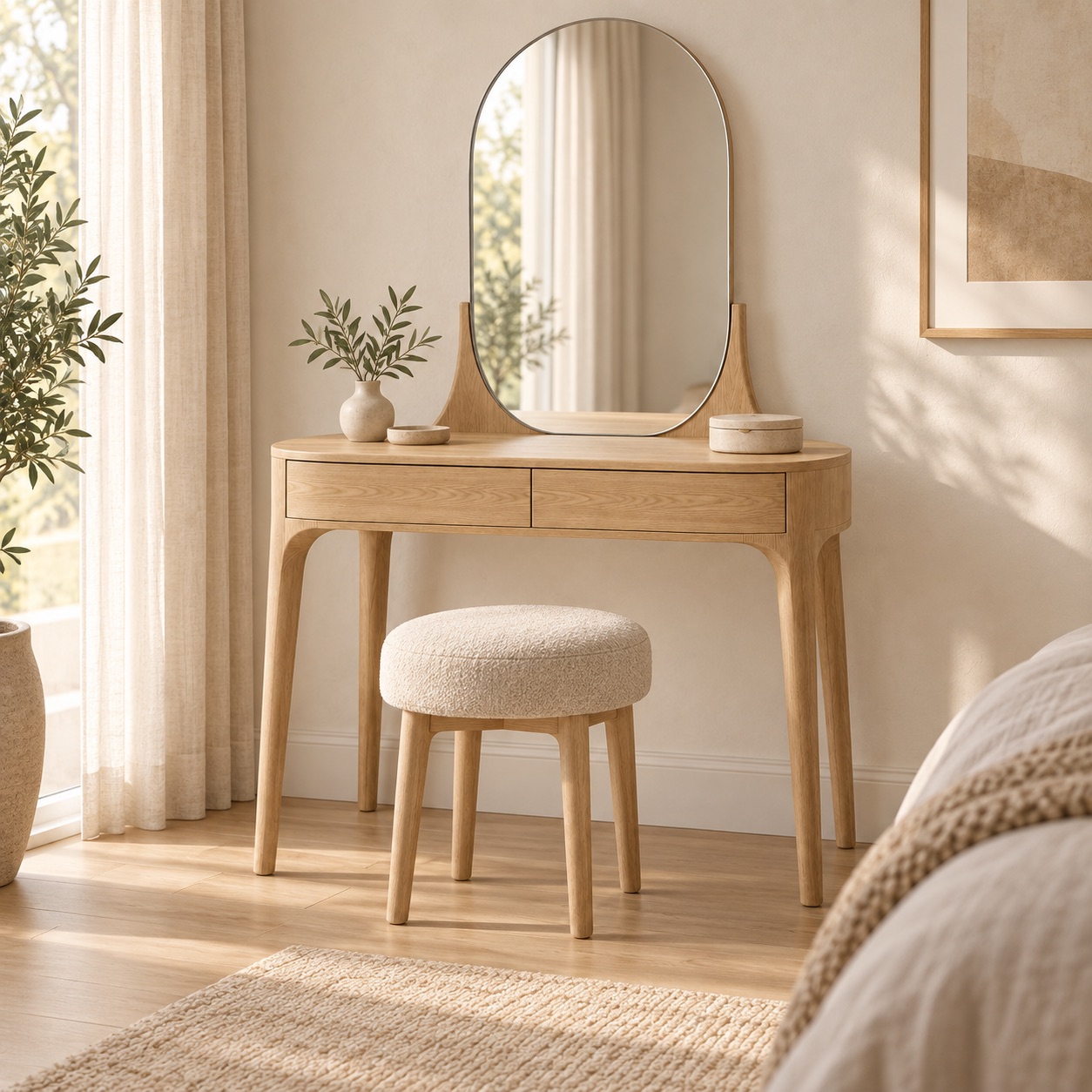 Wood Makeup Vanity Table