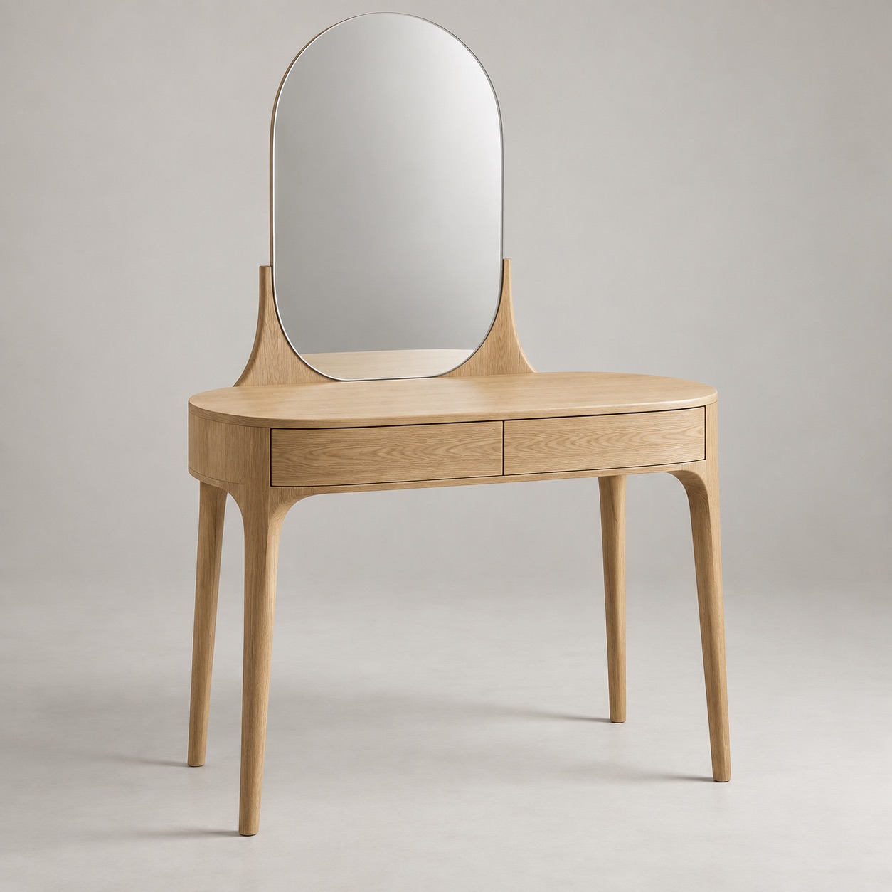Wood Makeup Vanity Table View 2