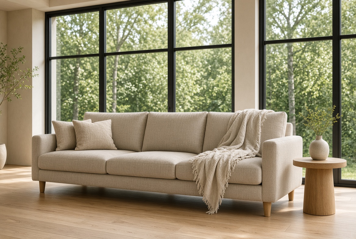 Three-Seat Upholstered Sofa