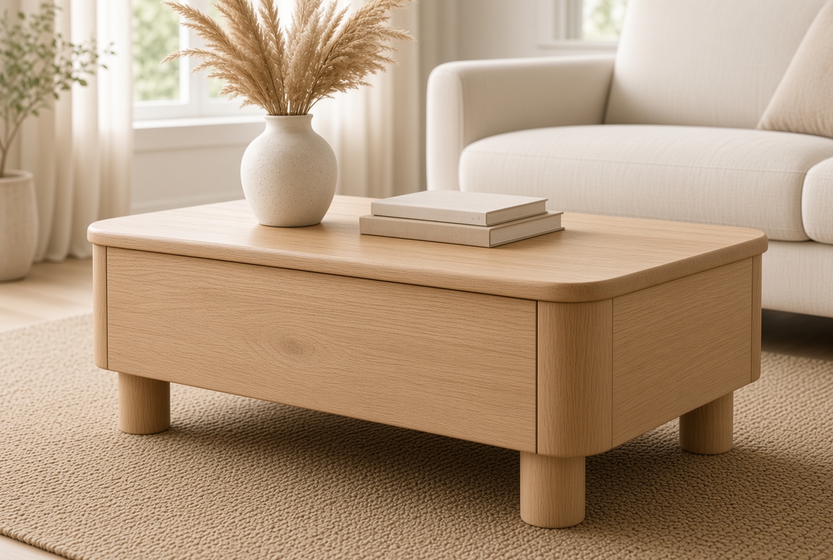 Storage Coffee Table Walnut