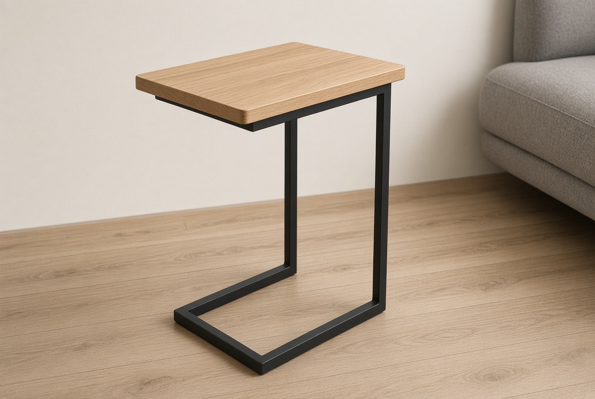 C-Shaped Side End Table