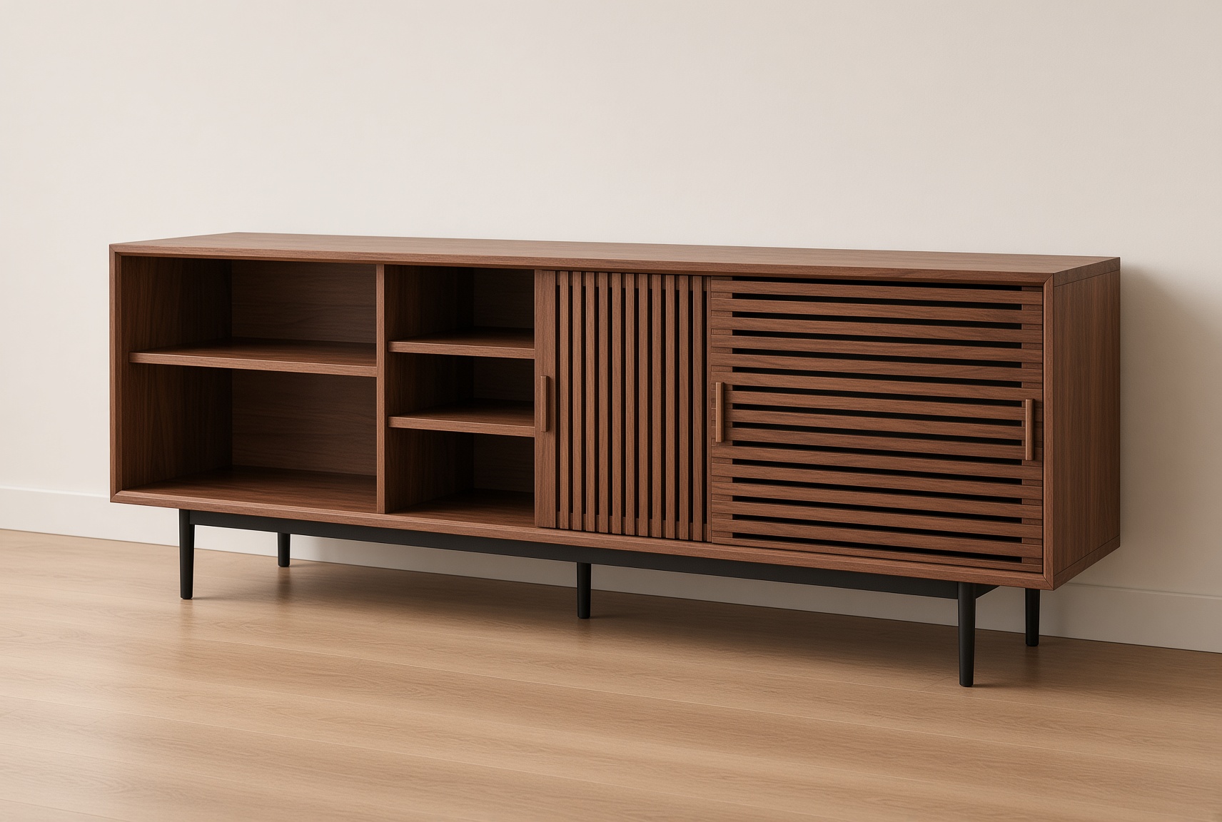 Wood Media Console